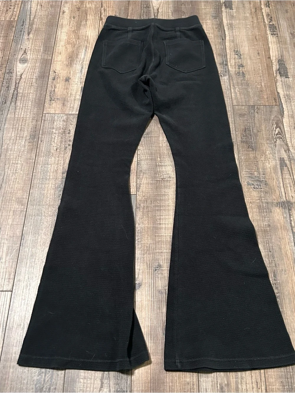 Offline By Aerie Pants Womens Small Black Flare High Rise Yoga Leggings Textured - Picture 2 of 6